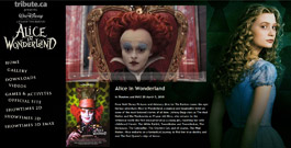 Alice In Wonderland movie site