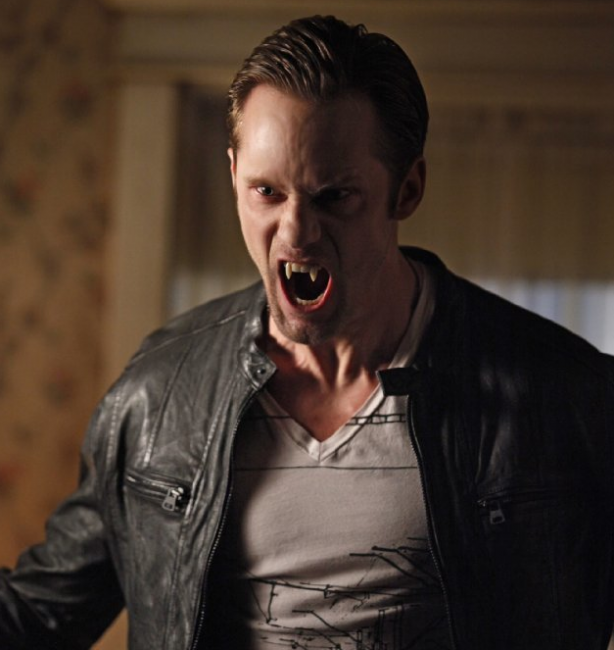 Alexander Skarsgard’s costume to play the hunky True Blood vampire Eric Northman is more often than not — his birthday suit. The actor has no problem undressing in front of the cameras.