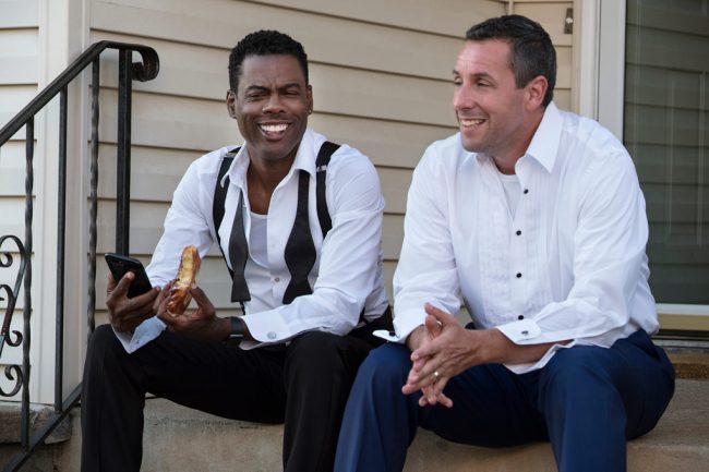A working class father (Adam Sandler) is determined to pay for his daughter’s wedding despite a lack of means. A series of calamities forces the wealthy father of the groom (Chris Rock) to offer to help out with the expenses and organization of the wedding/reception. 