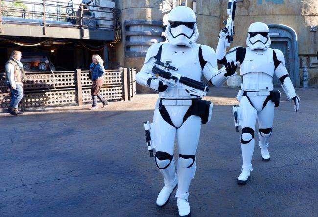 There are a number of Star Wars characters roaming the land, including Stormtroopers, who may single you out. It’s all in good fun and the encounter will leave you smiling.